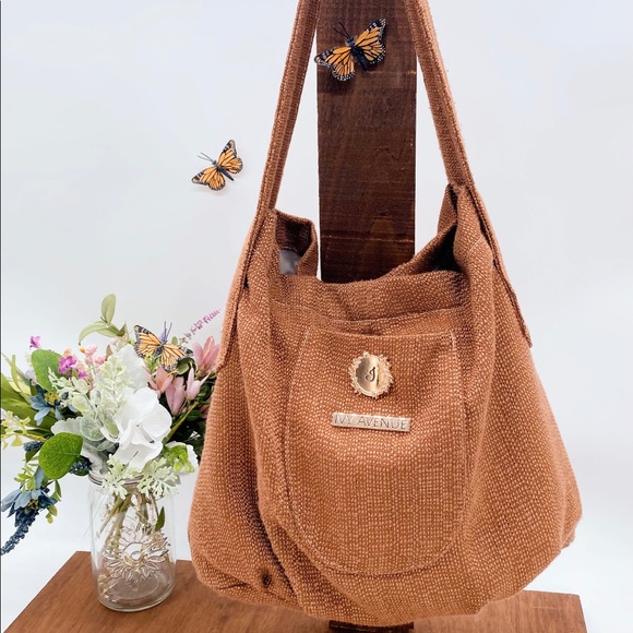 Linen polyester handbag/ diaper bag - Picture 2 of 6